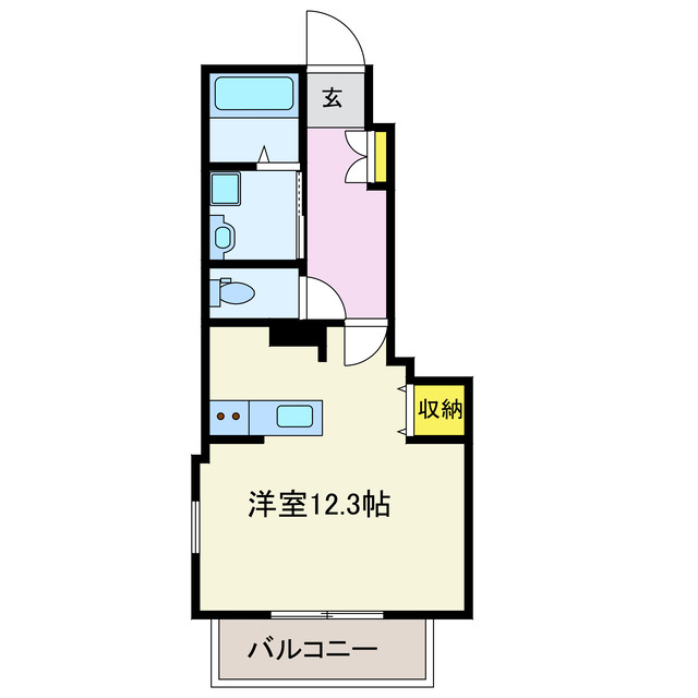 ユニロイヤル　Aの間取り