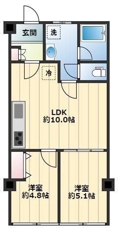 横浜市金沢区能見台通のマンションの間取り