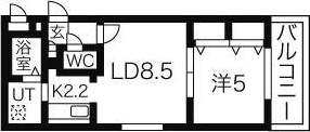 コムズ中の島の間取り