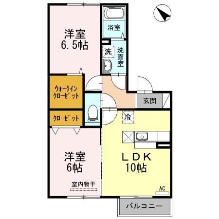 雲南市木次町里方のアパートの間取り