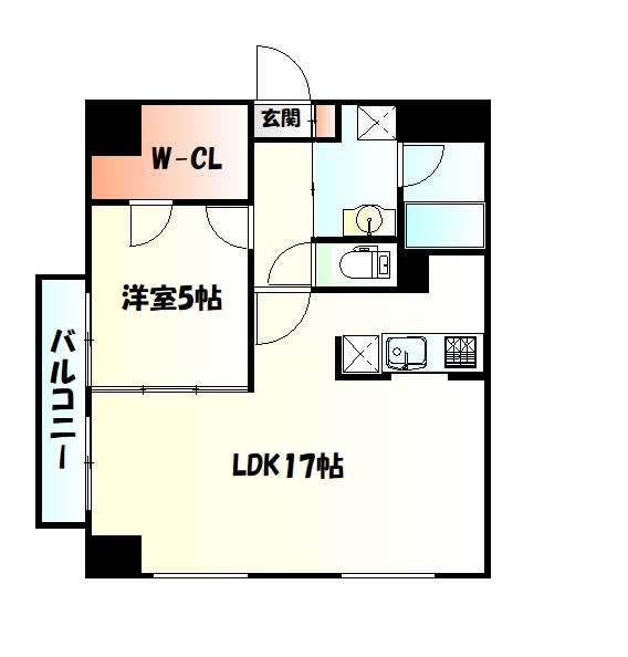 仙台市青葉区上杉のマンションの間取り