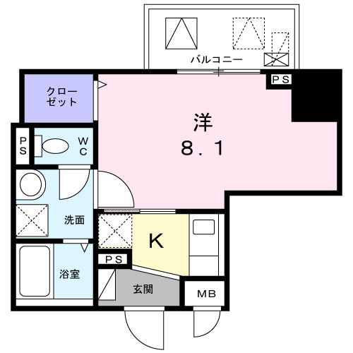 スアヴィス横須賀中央の間取り