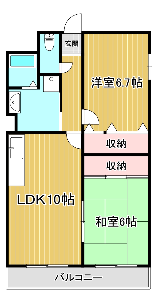 七道駅前マンションの間取り