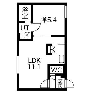 札幌市厚別区厚別南のマンションの間取り