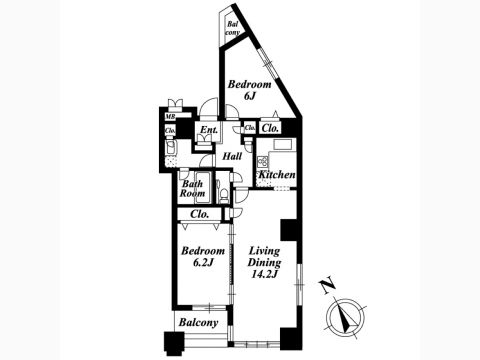 LaSante池田山の間取り