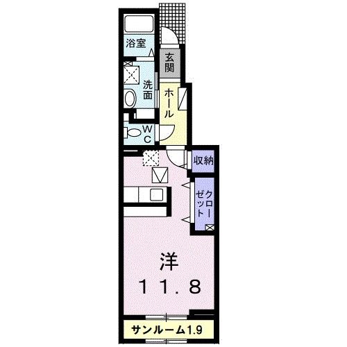 角田市角田のアパートの間取り