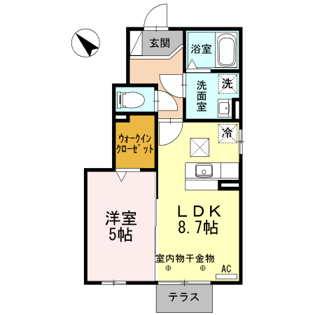 知立市牛田のアパートの間取り