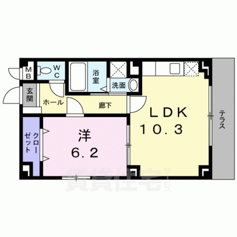 Kooza麩屋町の間取り