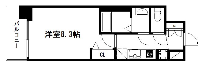 京都市南区東九条宇賀辺町のマンションの間取り