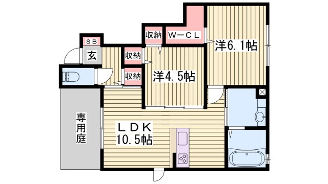 エルポルト　悠　Ａ棟の間取り