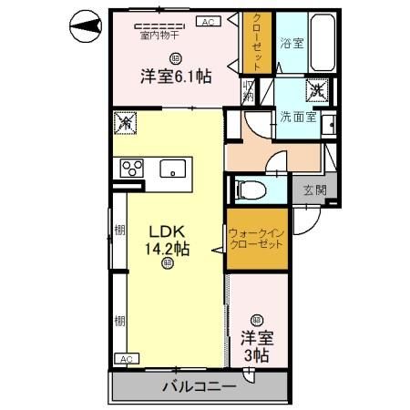 仮称）D-room新家2丁目の間取り