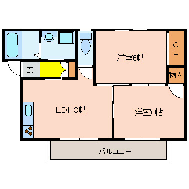 ハイツボナールの間取り