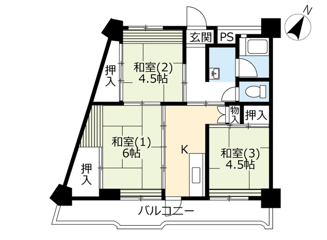 ＵＲサンヴァリエ平塚の間取り