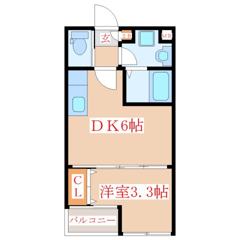 薩摩川内市中郷町のアパートの間取り