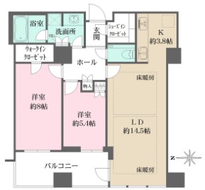 大阪市北区堂島のマンションの間取り