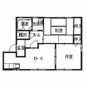 ハーティー黍田 B棟の間取り