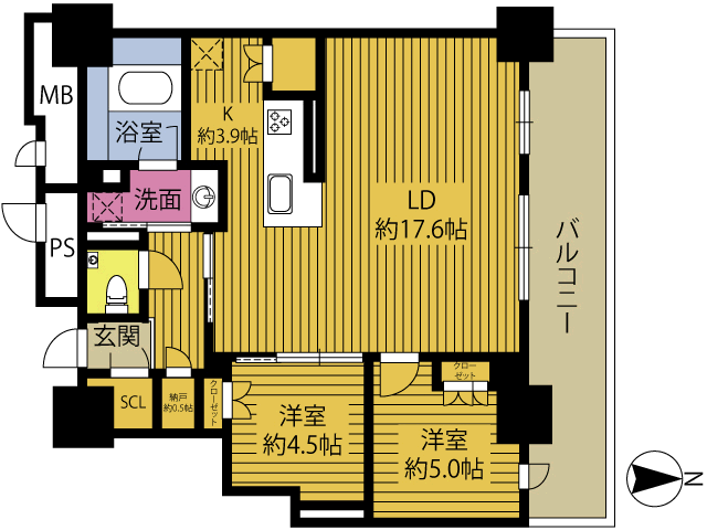 リビオタワー大分の間取り