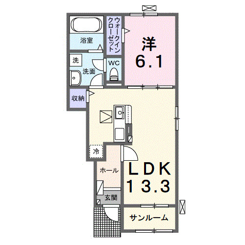 ラ　コリーナ　Ｈの間取り