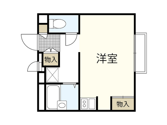 広島市中区江波二本松のアパートの間取り