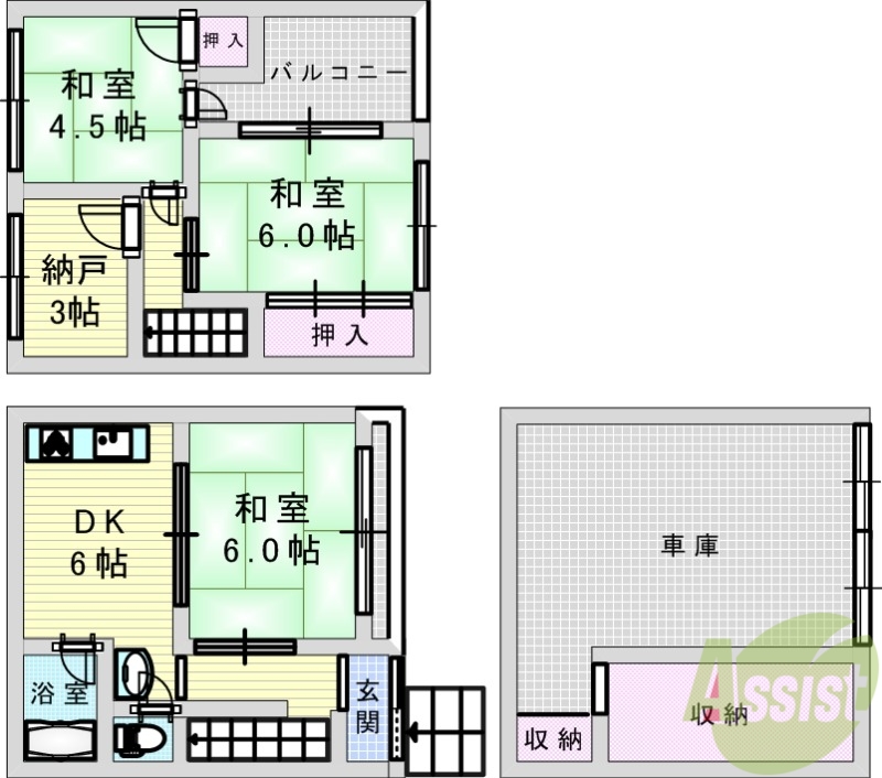 【吹田豊津町戸建の間取り】