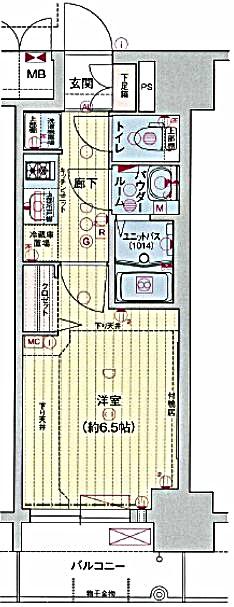 名古屋市中村区本陣通のマンションの間取り