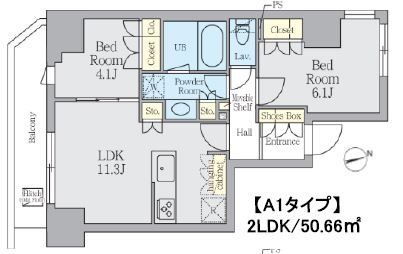 台東区北上野のマンションの間取り