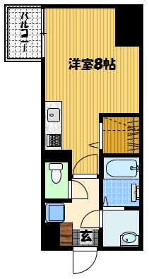 長崎市鍛冶屋町のマンションの間取り