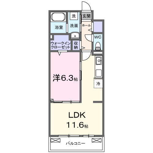 クラール　大島　Ａの間取り