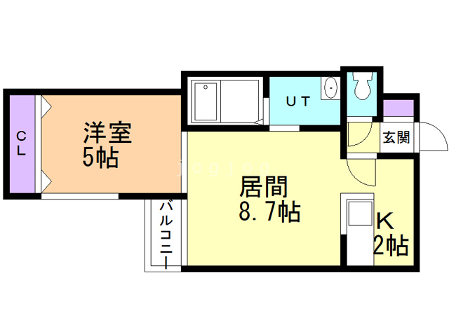 札幌市北区北三十七条西のマンションの間取り