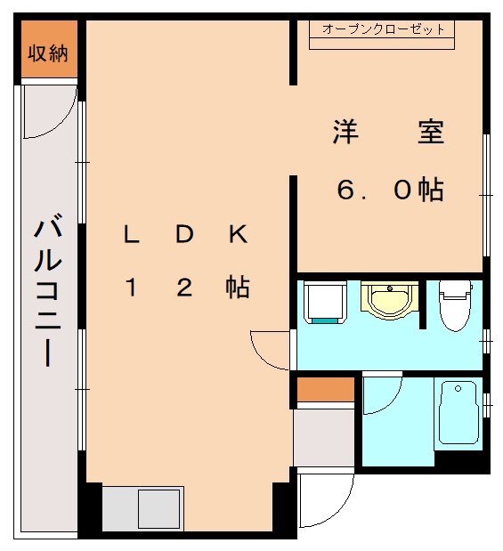 北九州市小倉北区南丘のマンションの間取り