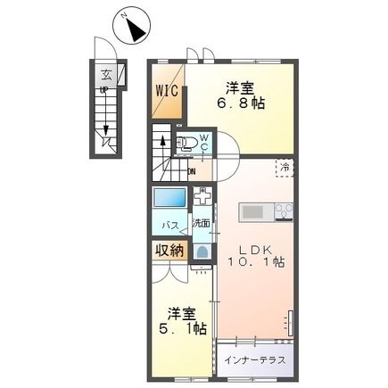 狭山市大字笹井のアパートの間取り