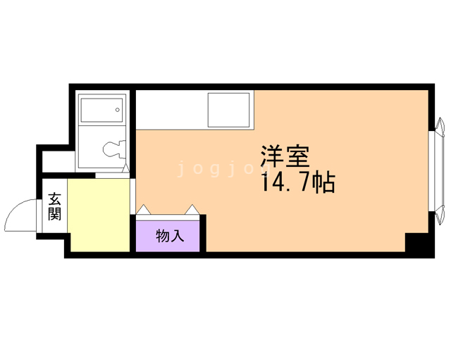 札幌市西区発寒九条のマンションの間取り