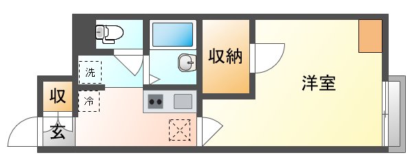 岡山市北区今保のアパートの間取り