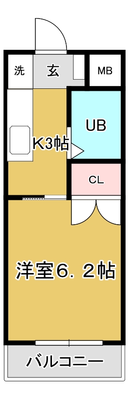駅前コーポの間取り写真