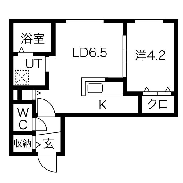 EXCEL平岸 B棟の間取り