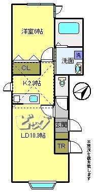カーサルシア新町Aの間取り写真
