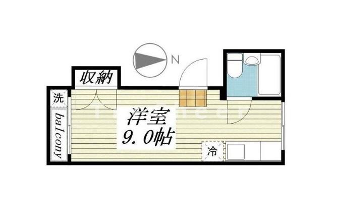 ＪＲ山手線 目白駅 徒歩4分 4階建 築46年の間取り写真