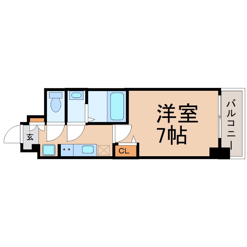 阪神本線 出屋敷駅 徒歩8分 15階建 築1年の間取り写真
