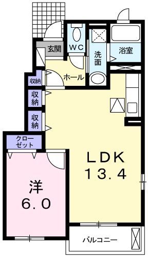 メゾン ソレイユIの間取り写真