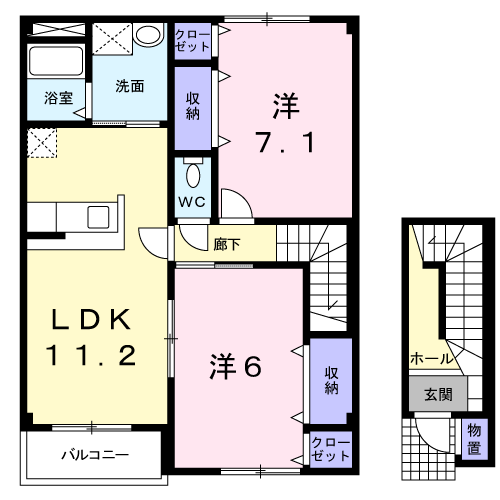 グラース　ノウIIの間取り