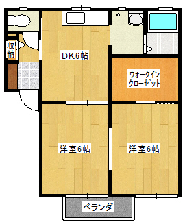 多治見市金岡町のアパートの間取り