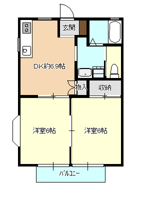 リヴェール向陽Iの間取り