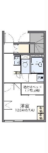 レオパレス鴨池の間取り