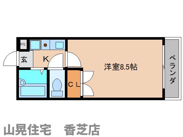 香芝市穴虫のマンションの間取り