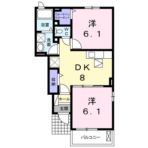 小城市小城町晴気のアパートの間取り