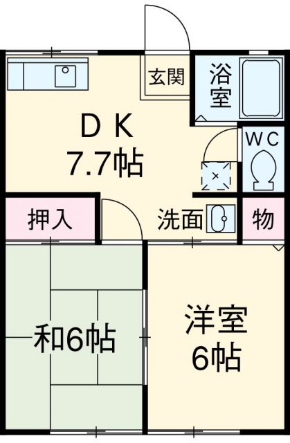 愛知県刈谷市沖野町１（アパート）の賃貸物件の間取り