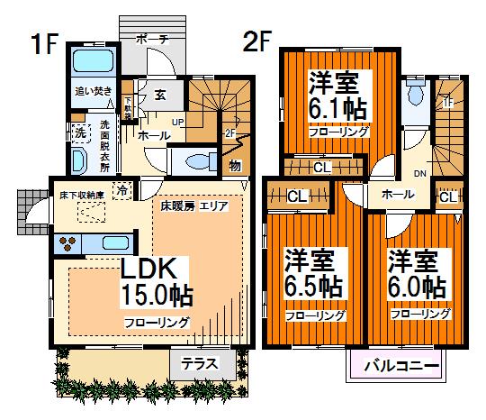 東京都調布市緑ケ丘２（一戸建）の賃貸物件の間取り