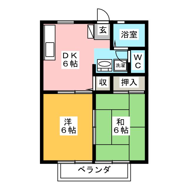 サンシティ大秀　Ｂ棟の間取り