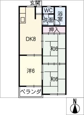 コーポ知多の間取り