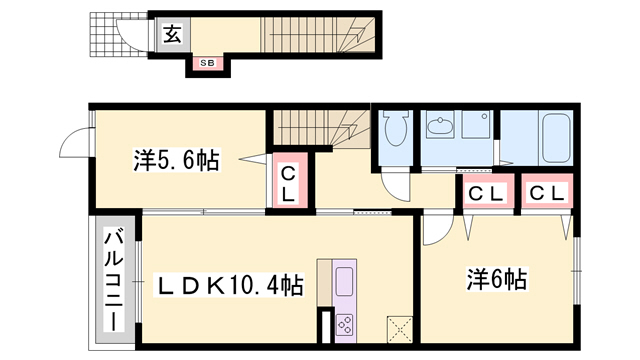 サンリットベルＢの間取り